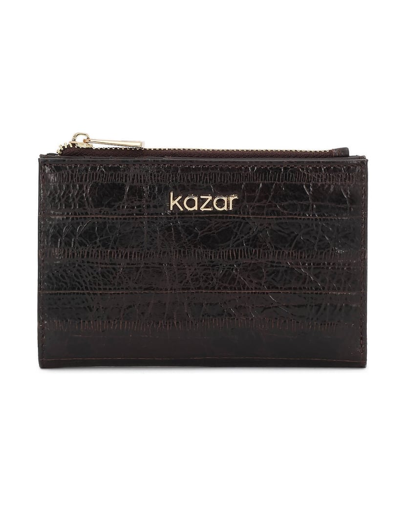 Kazar-Brown-embossed-leather-wallet-with-coin-compartment-hnedá