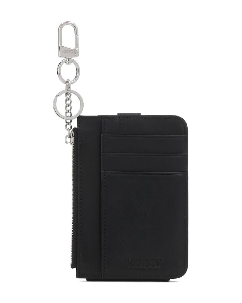 Kazar-Small-black-wallet-clipped-with-a-snap-hook-čierna