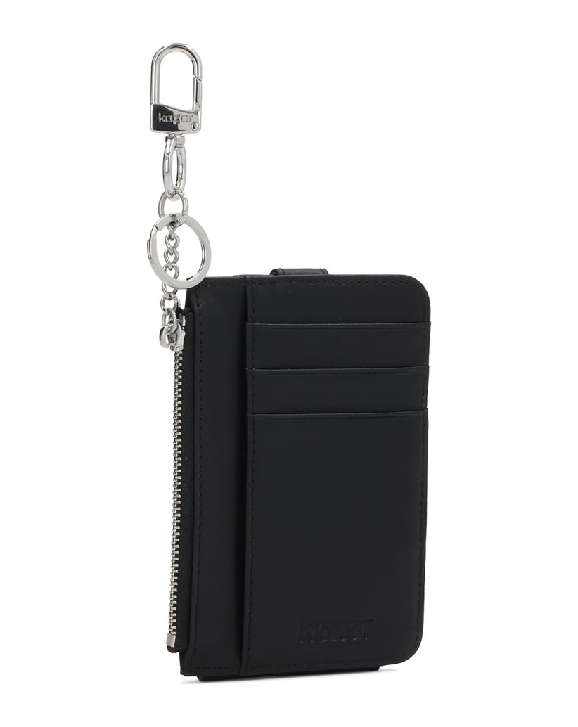 Kazar-Small-black-wallet-clipped-with-a-snap-hook-čierna