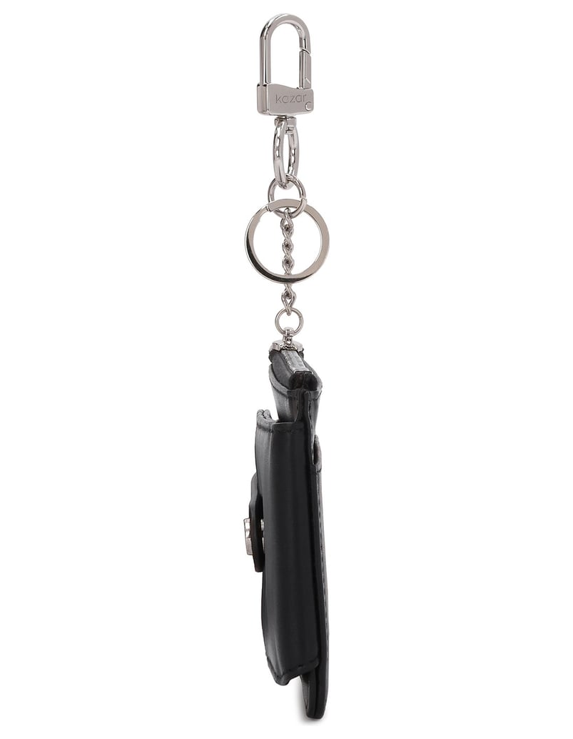 Kazar-Small-black-wallet-clipped-with-a-snap-hook-čierna