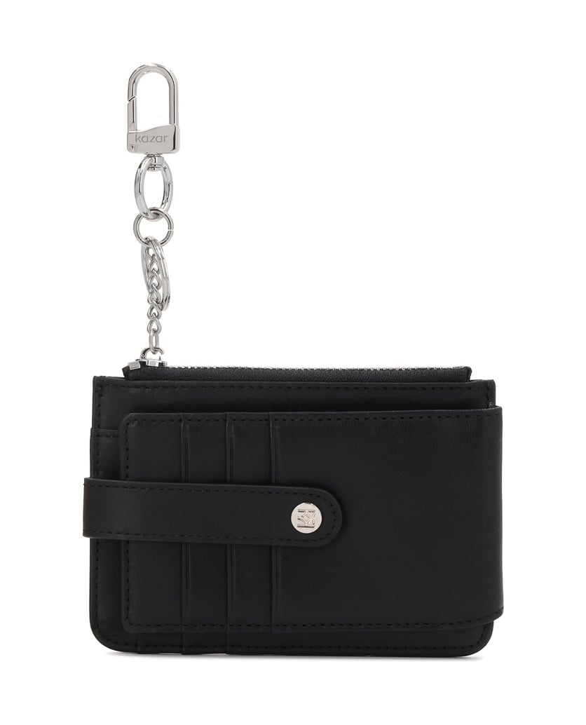 Kazar-Small-black-wallet-clipped-with-a-snap-hook-čierna