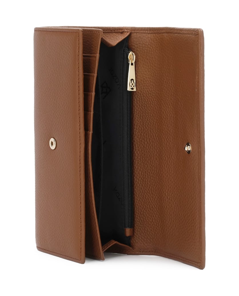 Kazar-Oblong-leather-wallet-with-flap-velbloudí