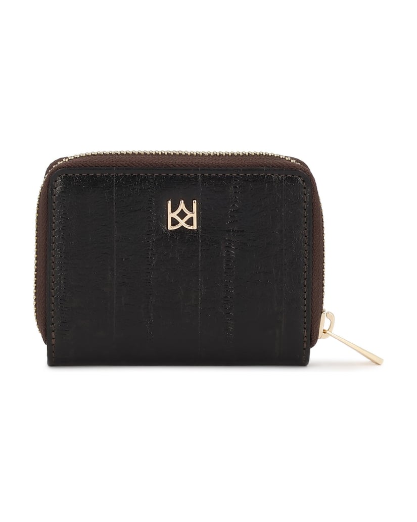 Kazar-Brown-eel-style-embossed-leather-wallet-tmavá-hnedá