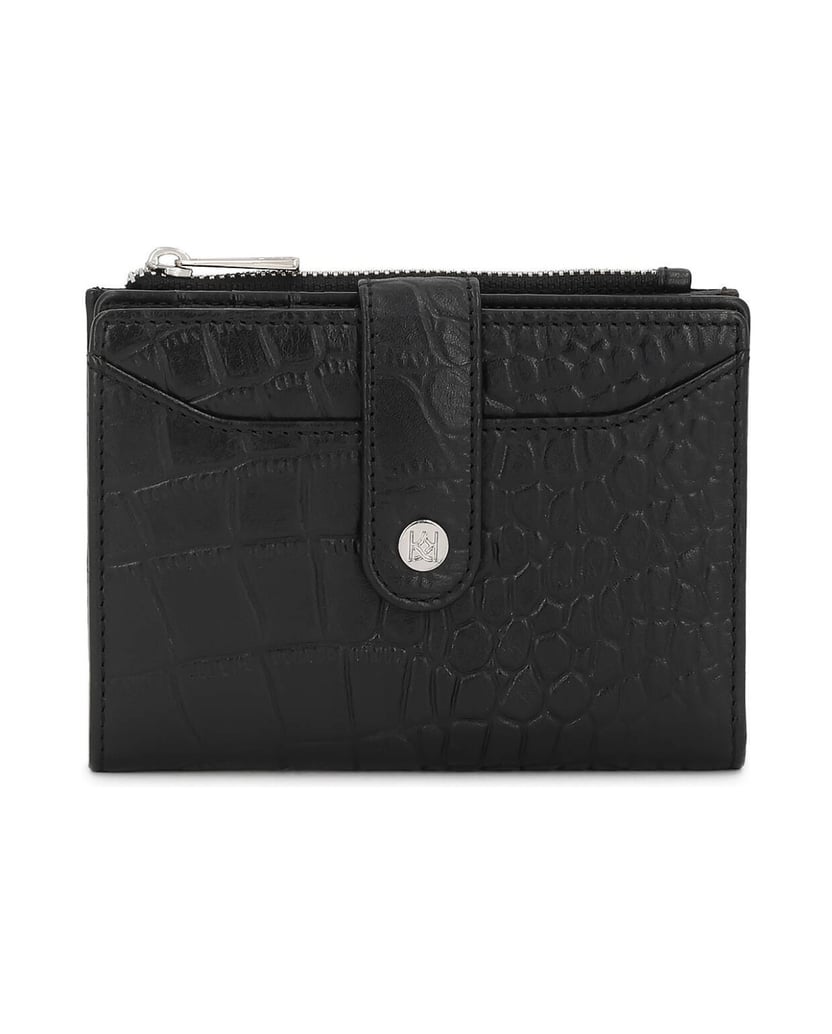 Kazar-Black-embossed-leather-wallet-with-snap-closure-čierna