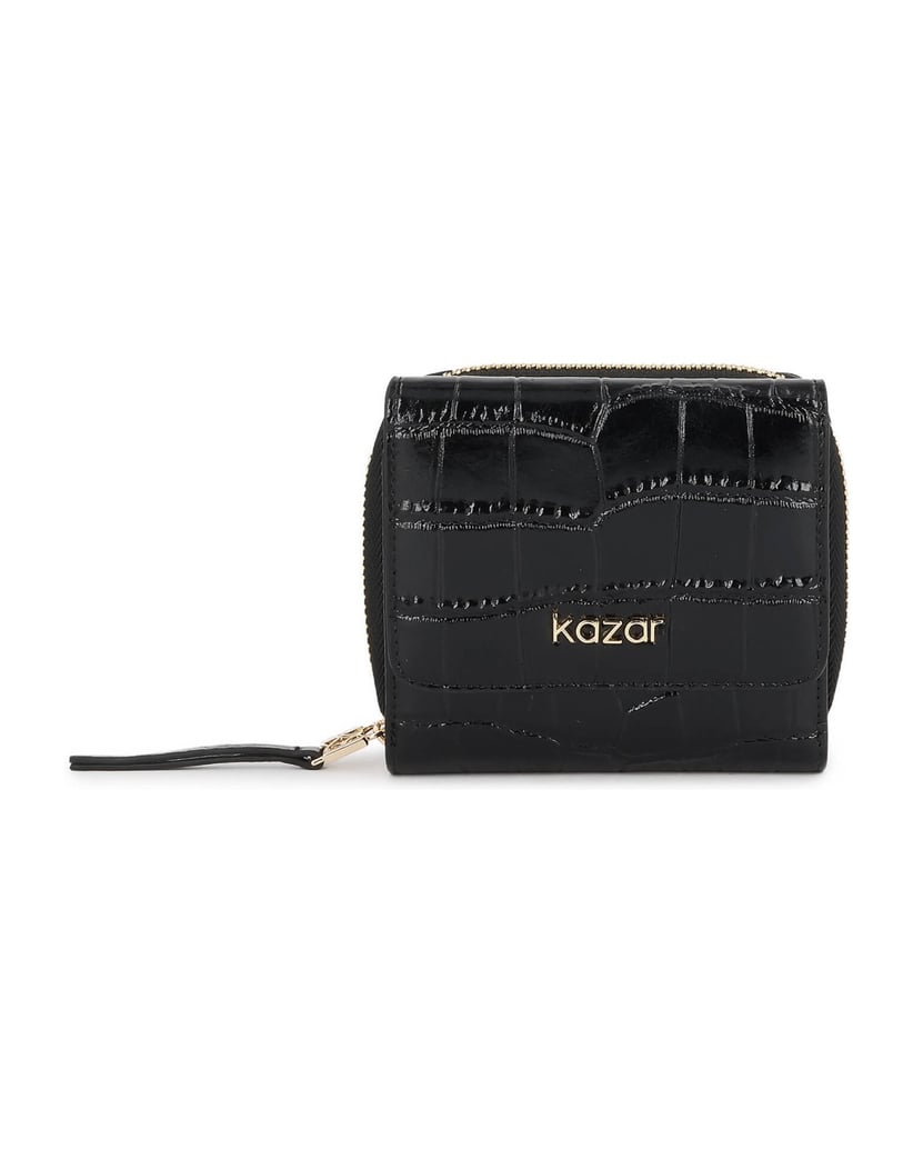 Kazar-Women's-wallet-in-embossed-leather-in-black-černá