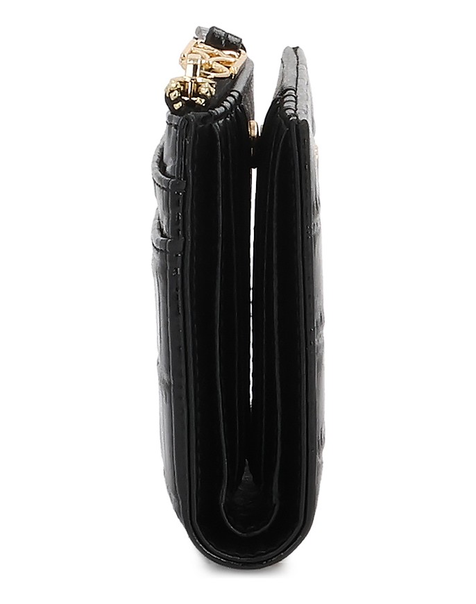 Kazar-Women's-black-embossed-leather-wallet-černá