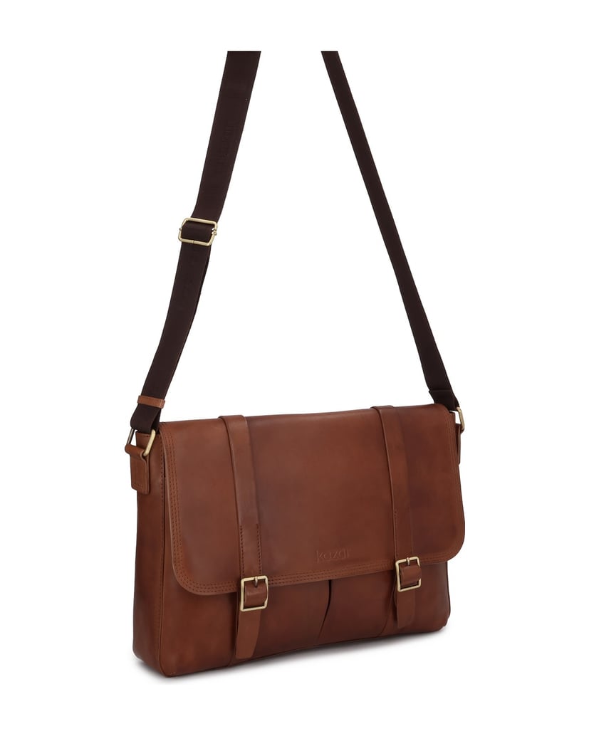 Kazar-Brown-shoulder-bag-with-laptop-pocket-hnedá