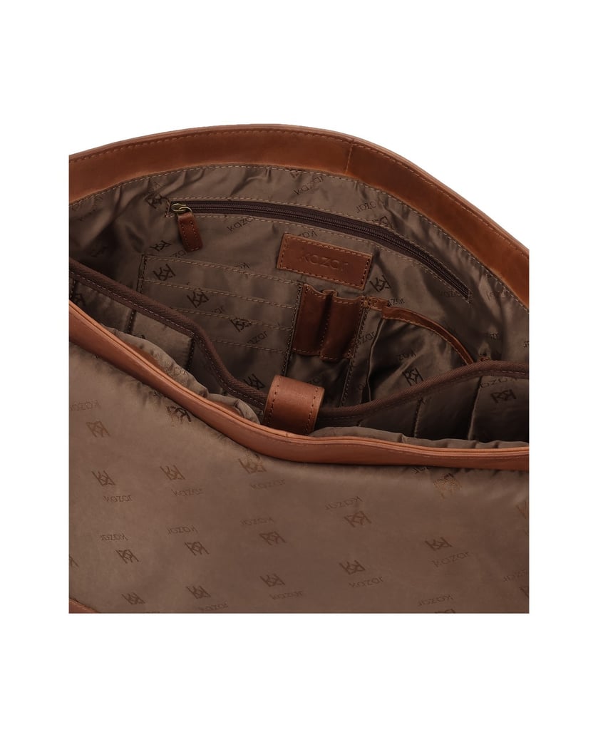 Kazar-Brown-shoulder-bag-with-laptop-pocket-hnedá