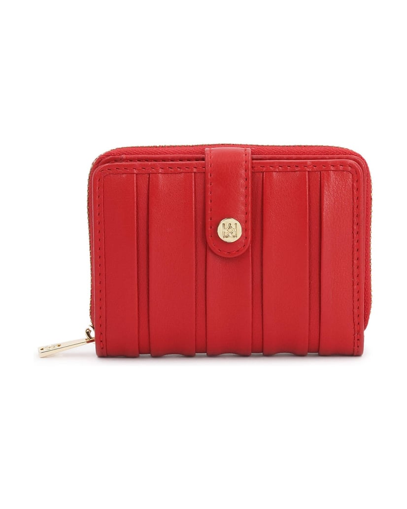 Kazar-Red-leather-women's-wallets-with-latch-and-card-compartments-červená