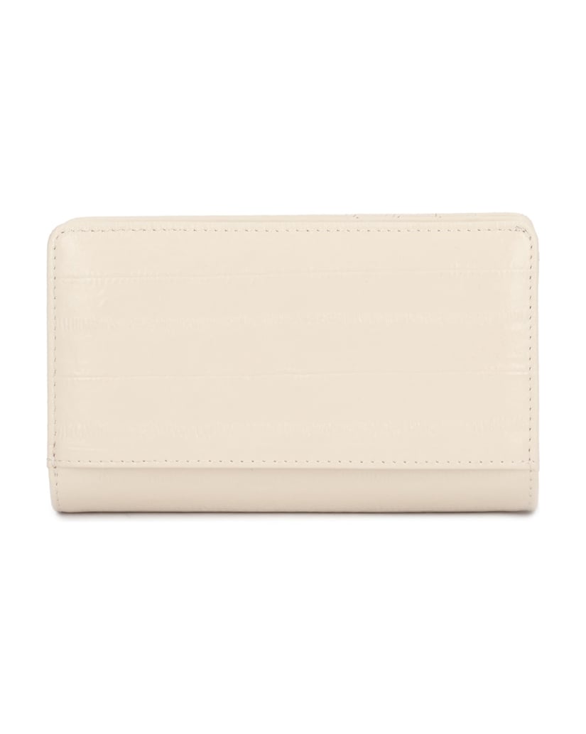 Kazar-Leather-wallet-in-a-shade-of-broken-white-with-subtle-embossing-bílá
