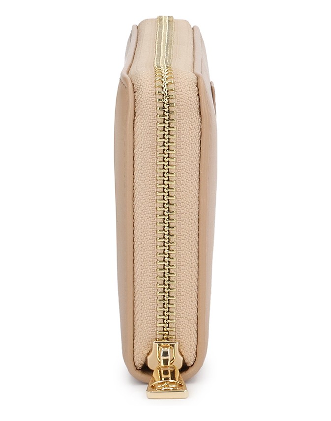 Kazar-Beige-leather-wallet-with-embossed-logo-béžová