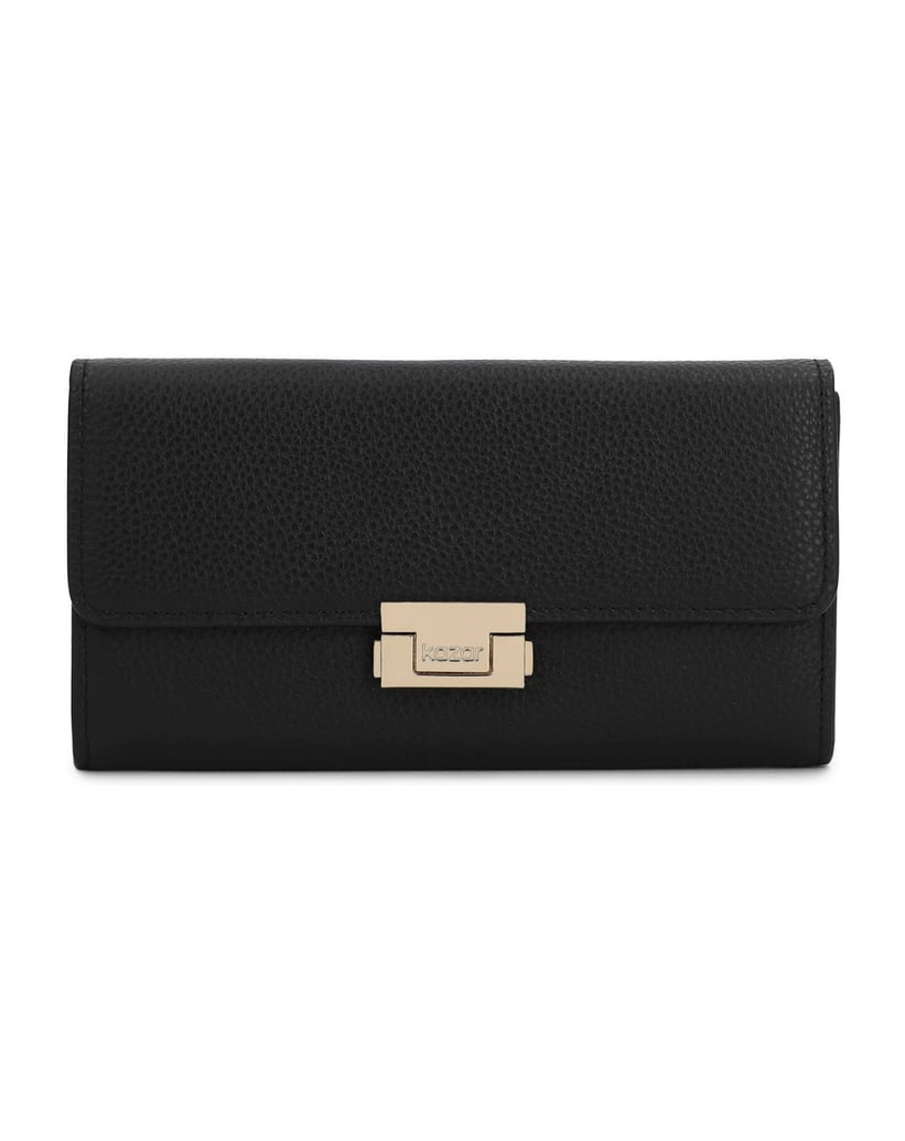 Kazar-Black-wallets-with-smart-clasp-černá
