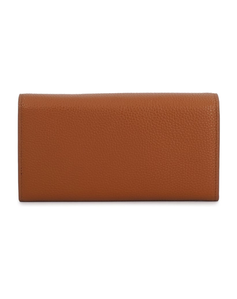 Kazar-Oblong-wallet-with-a-flap-of-light-brown-leather-ťavia