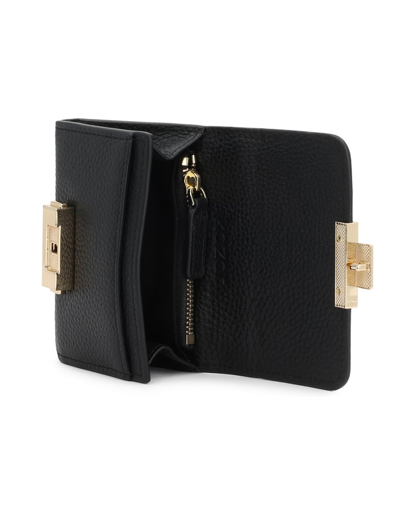 Kazar-Sleek-leather-wallet-with-elegant-clasp-čierna