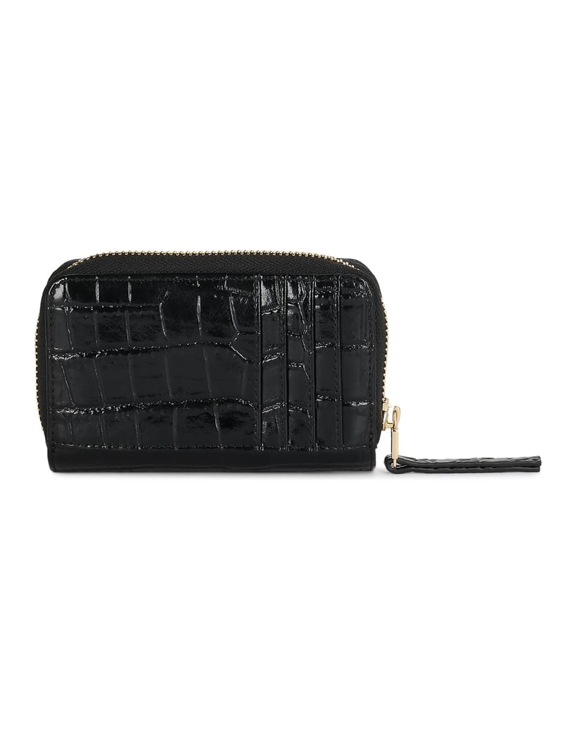 Kazar-Black-crocodile-embossed-leather-wallet-čierna