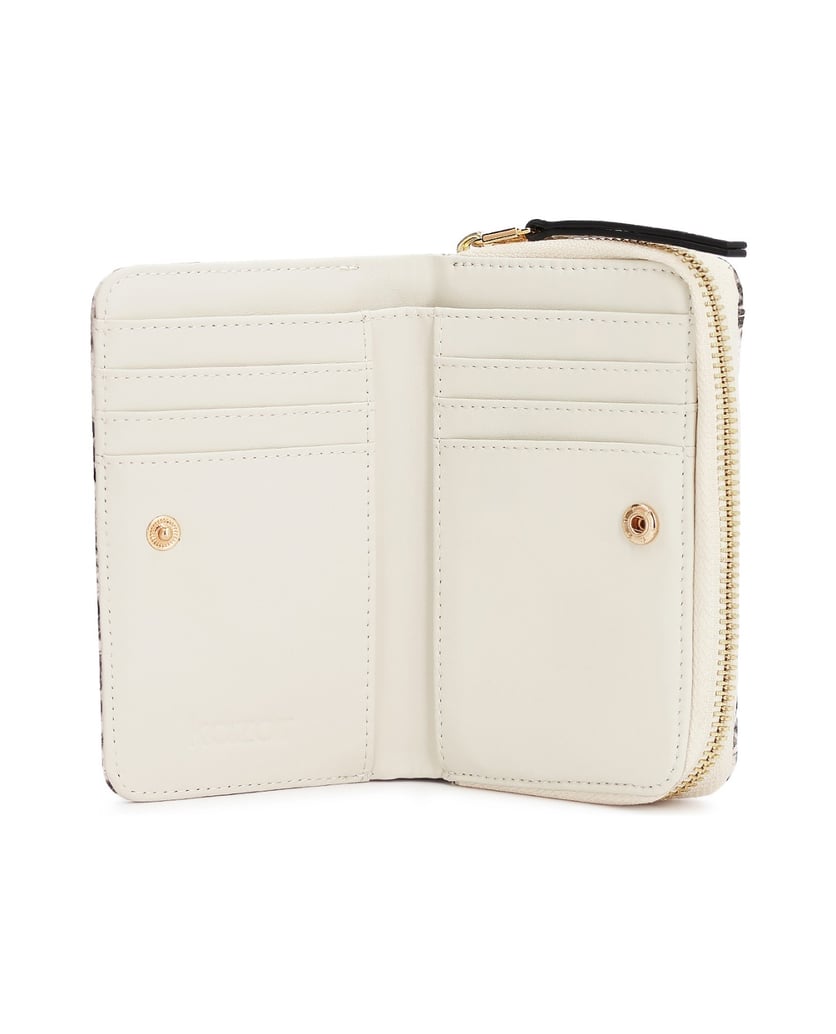 Kazar-Snake-motif-embossed-leather-wallet-with-zipper-pocket-bílá