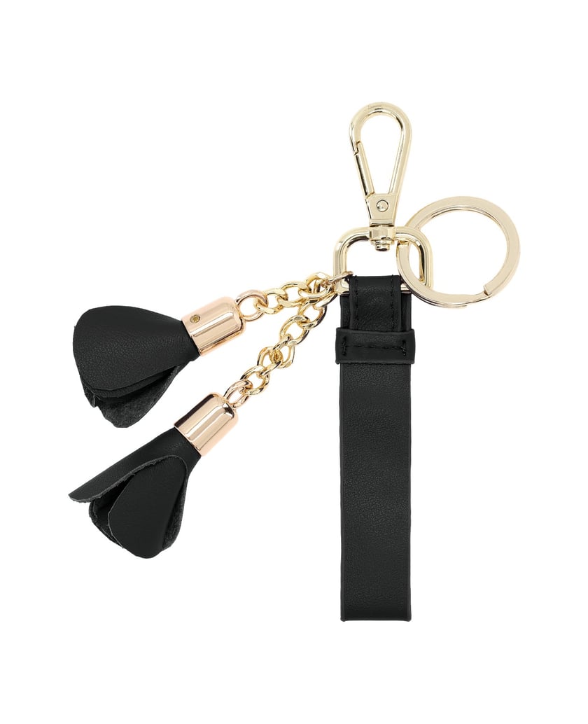 Kazar-Keychains-with-leather-flowers-and-belts-černá