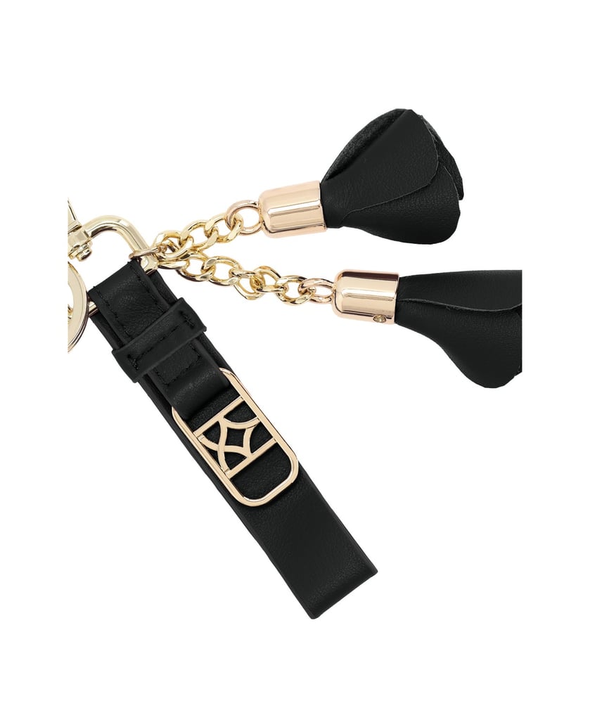 Kazar-Keychains-with-leather-flowers-and-belts-černá