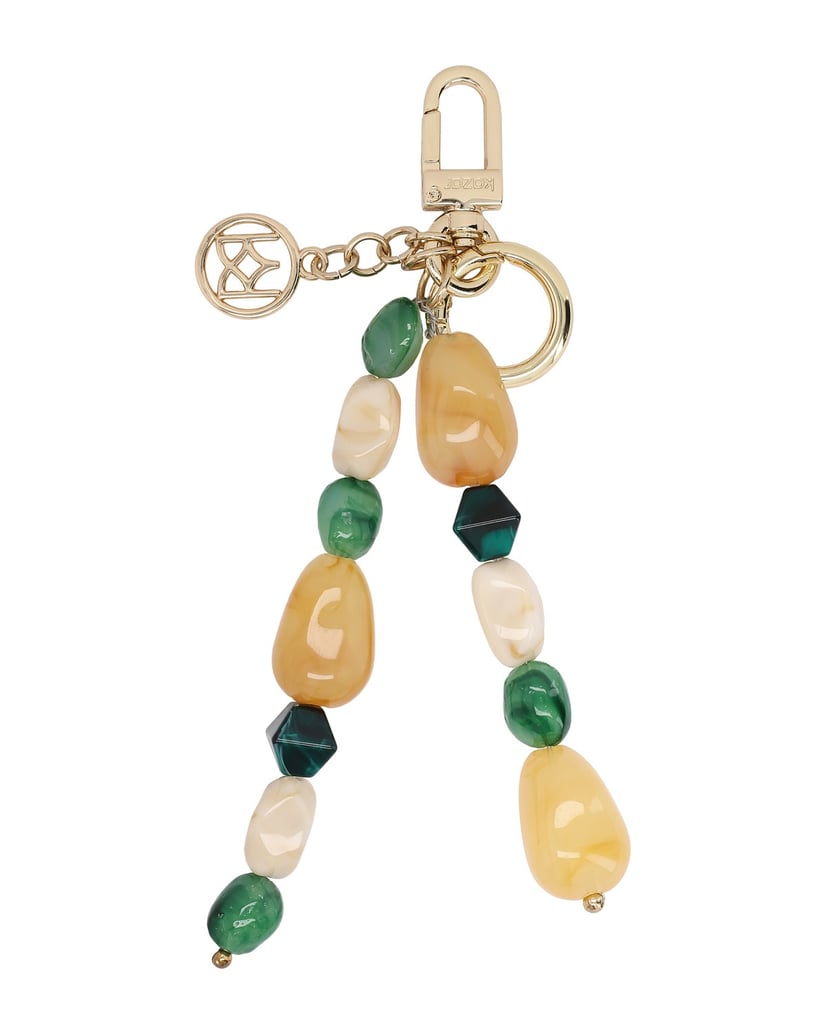 Kazar-Keychains-with-monogram-and-colored-stones-zelená