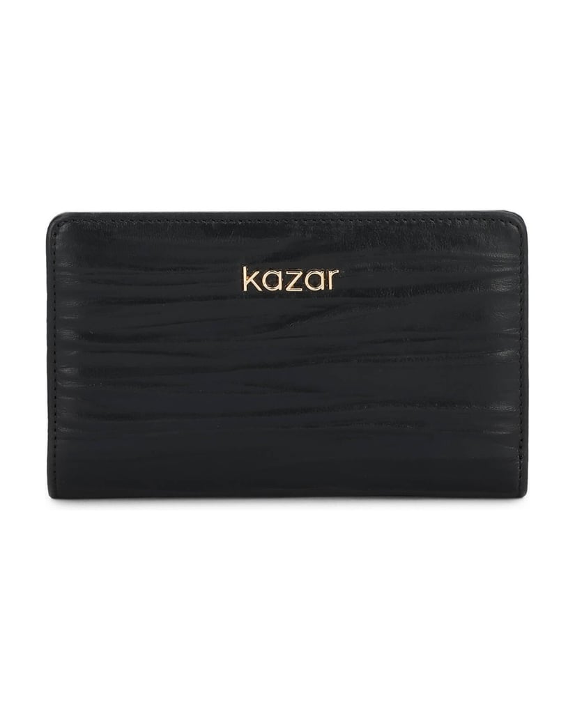 Kazar-Black-wallets-in-soft,-crinkle-textured-genuine-leather-čierna