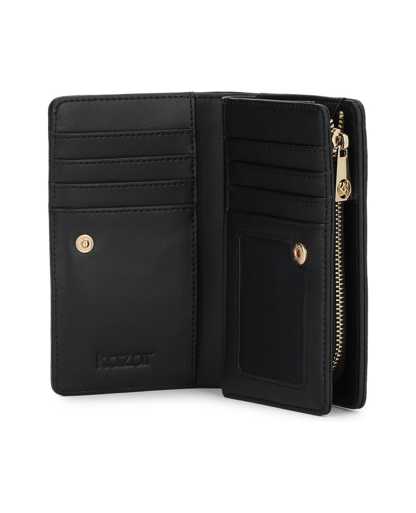 Kazar-Black-wallets-in-soft,-crinkle-textured-genuine-leather-čierna