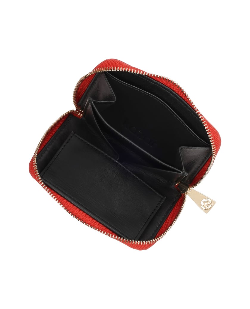 Kazar-Red-compact-Genuine-leather-wallets-with-zipper-closure-červená
