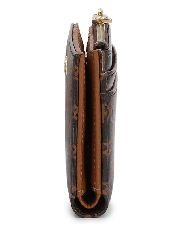 Kazar-Brown-compact-wallets-with-monograms-hnedá