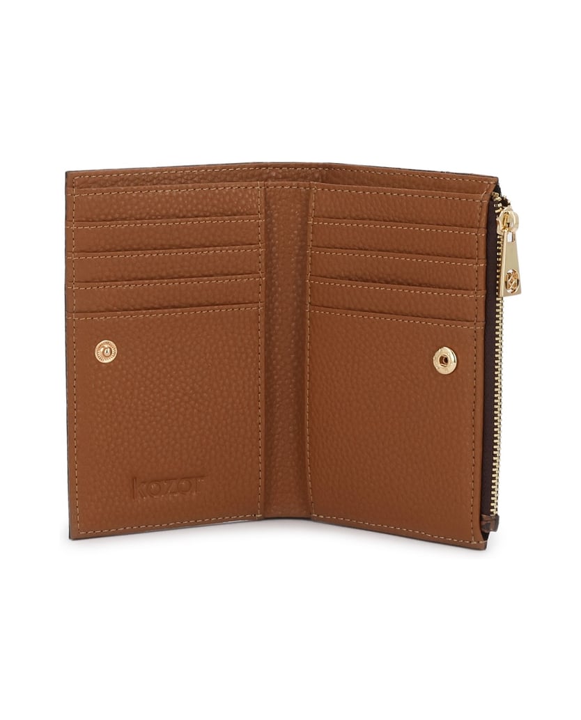Kazar-Brown-compact-wallets-with-monograms-hnedá