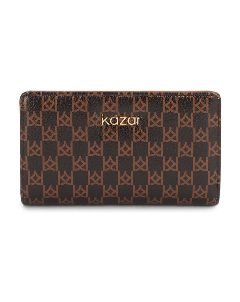 Kazar-Elegant-wallets-in-genuine-leather-with-monograms-tmavě-hnědá