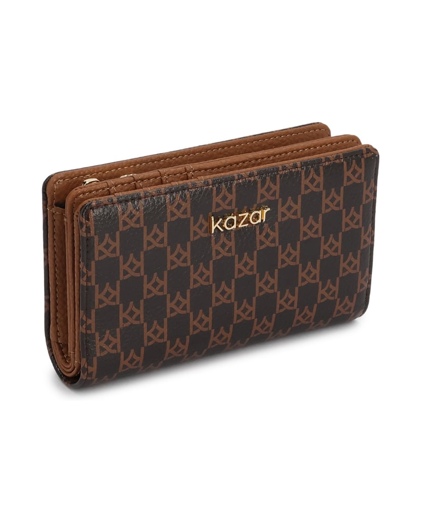 Kazar-Elegant-wallets-in-genuine-leather-with-monograms-tmavě-hnědá