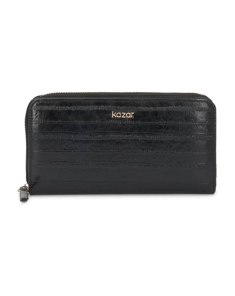 Kazar-Leather-wallet-with-a-zipper-compartment-and-a-tension-flap-černá