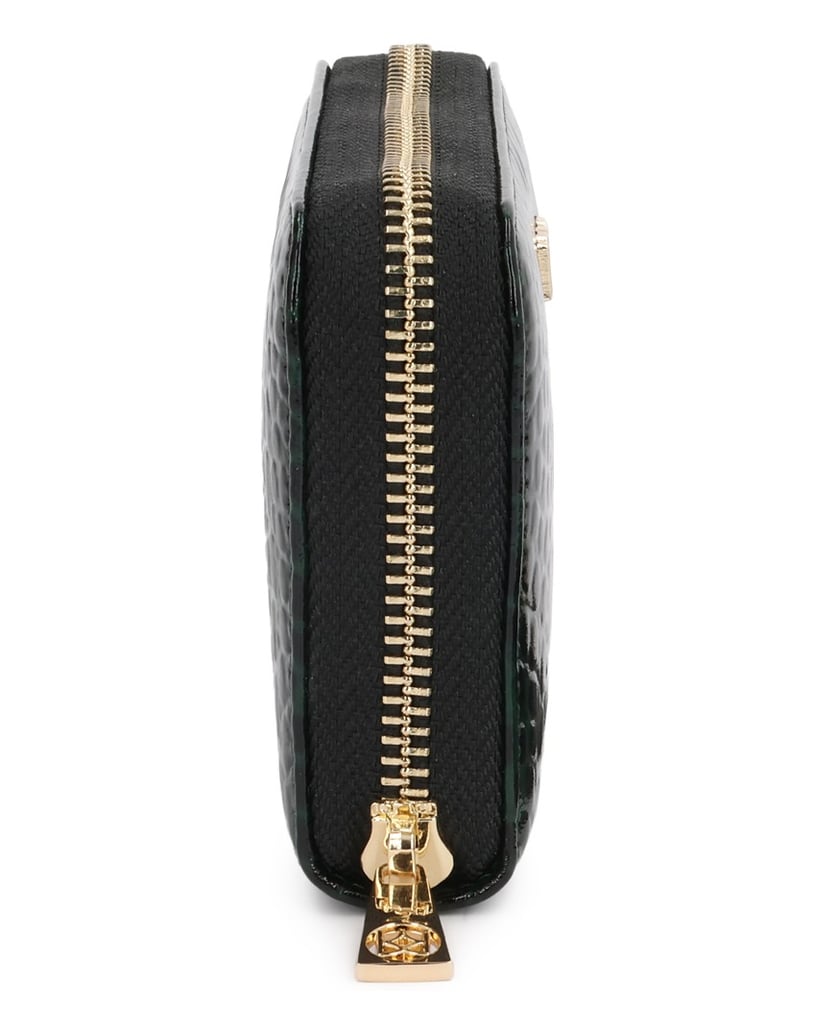 Kazar-Green-patent-wallet-in-crocodile-pattern-zelená