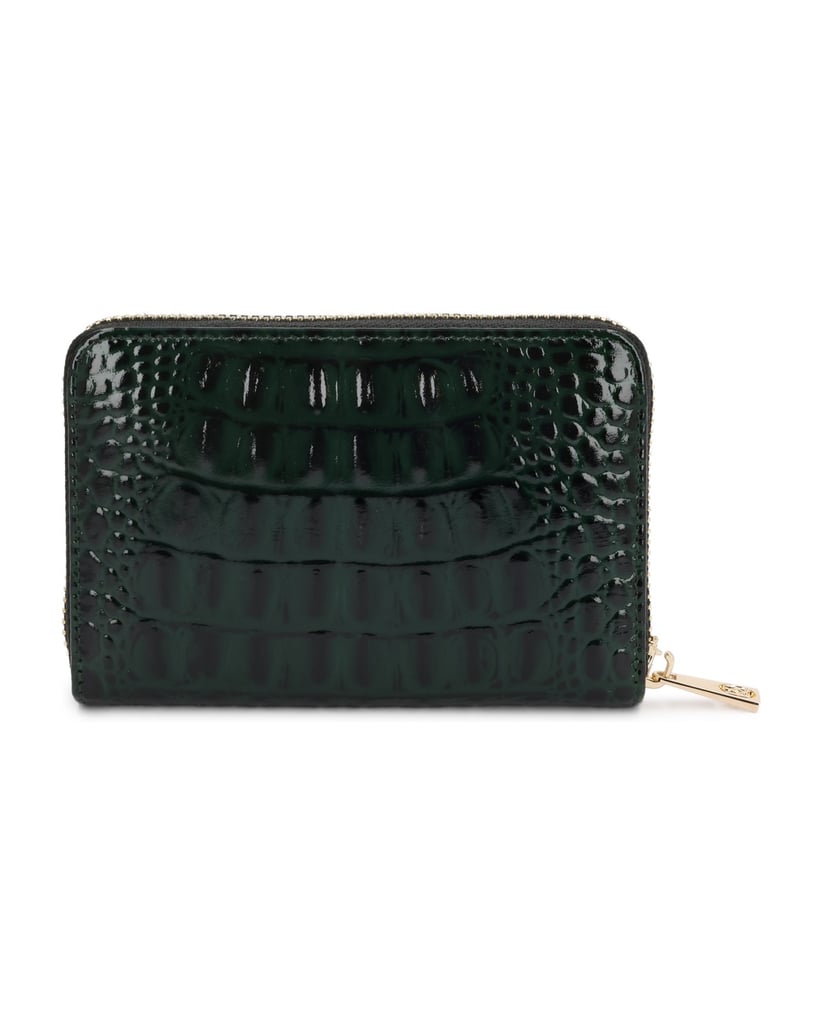 Kazar-Green-patent-wallet-in-crocodile-pattern-zelená