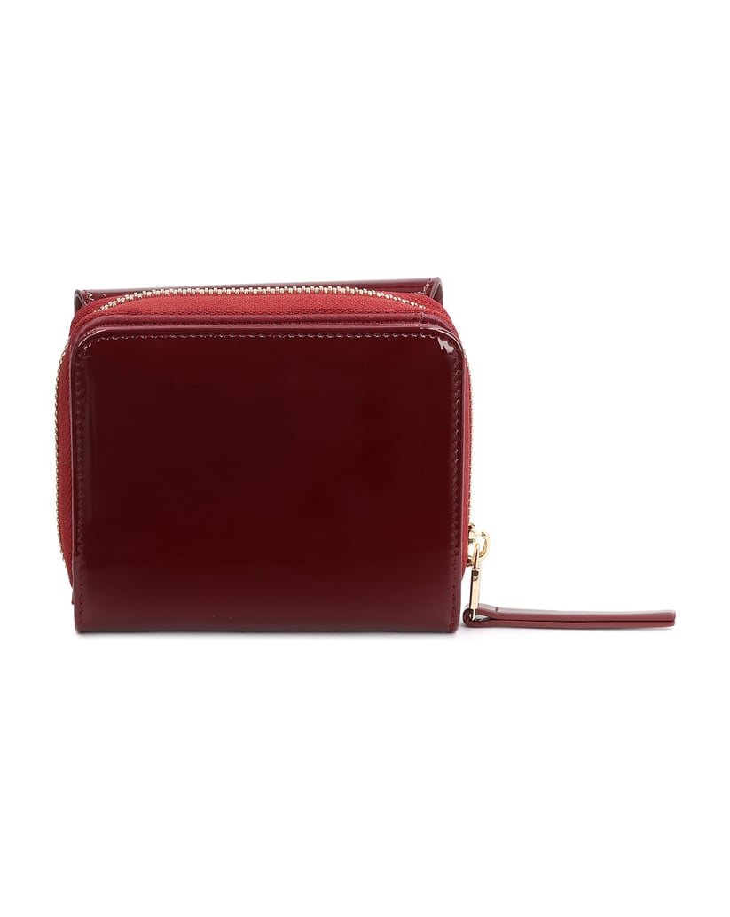 Kazar-Compact-wallets-in-patent-leather-in-maroon-shade-červená
