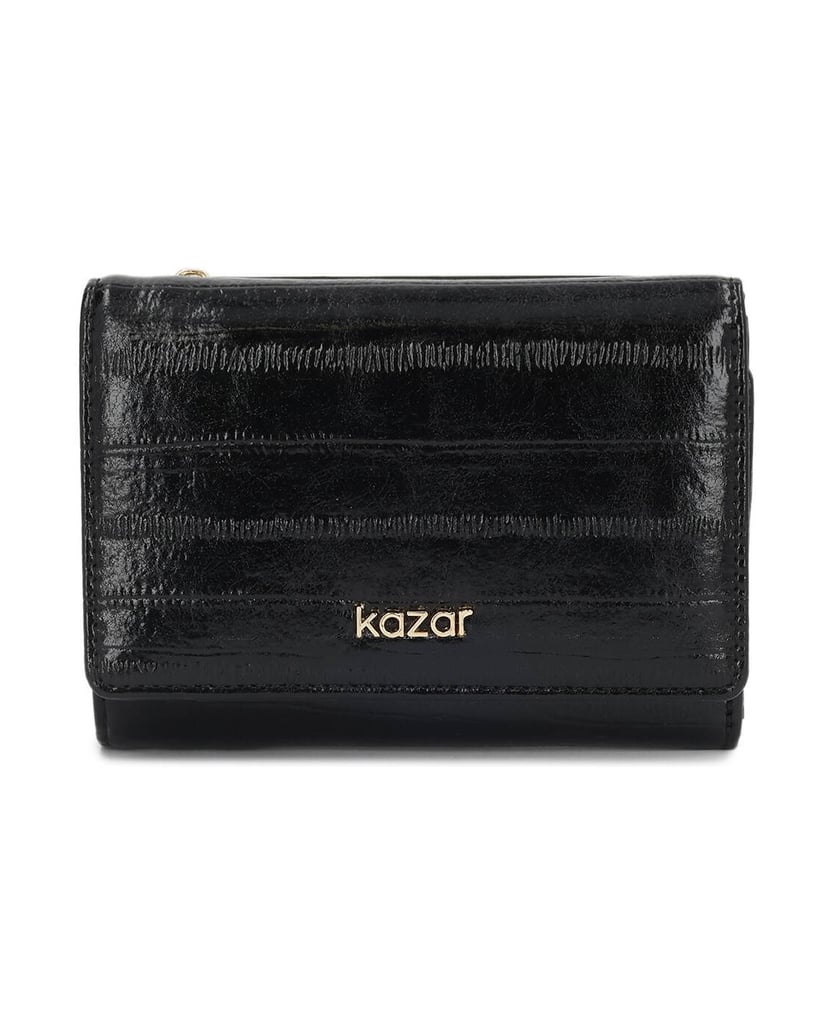 Kazar-Black-women's-wallet-in-embossed-leather-černá