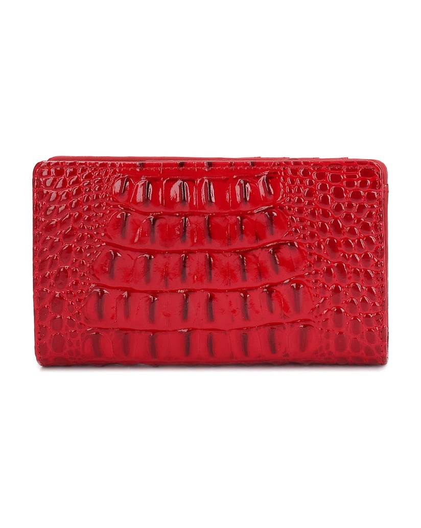 Kazar-Red-croco-textured-patent-wallet-červená