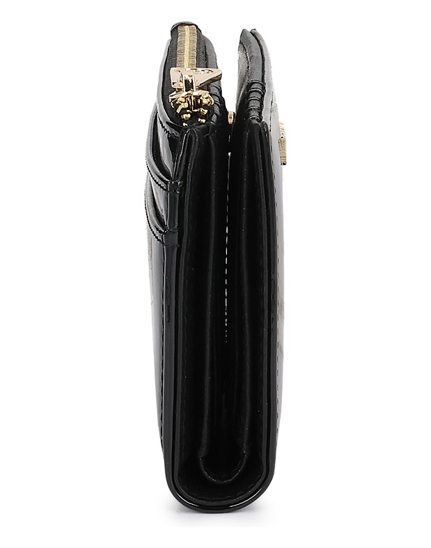 Kazar-Minimalist-black-wallet-in-patent-leather-černá
