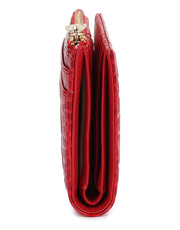Kazar-Red-Embossed-patent-leather-wallet-červená