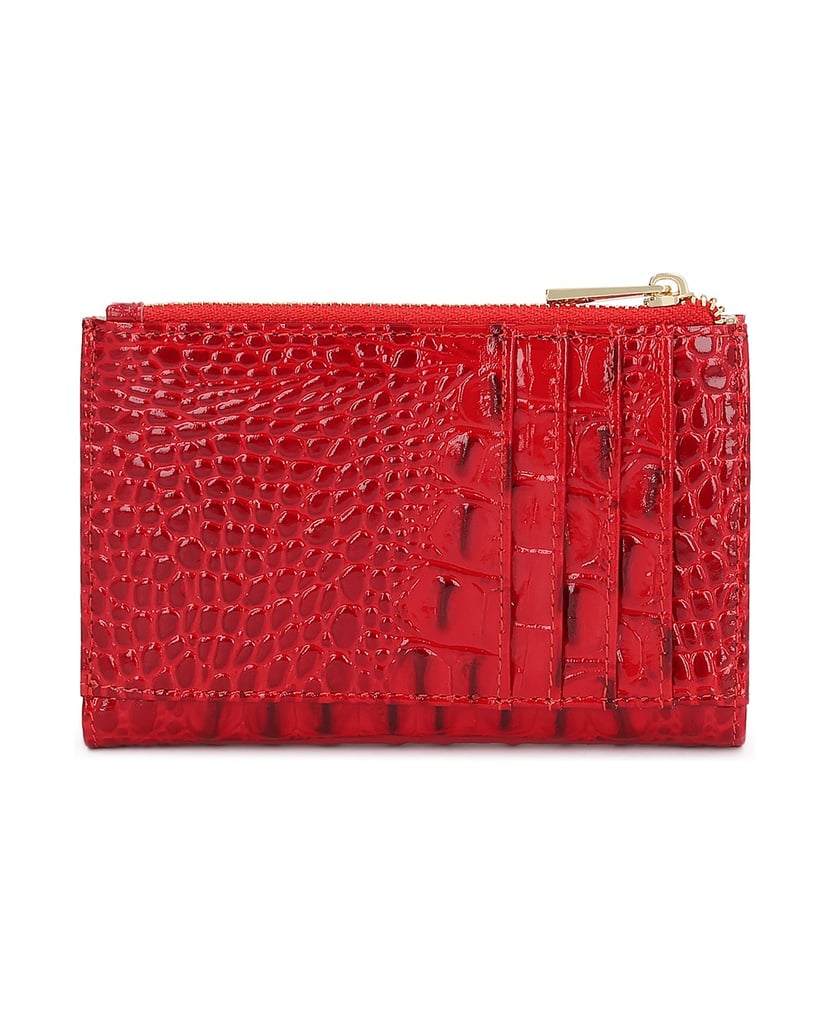 Kazar-Red-Embossed-patent-leather-wallet-červená