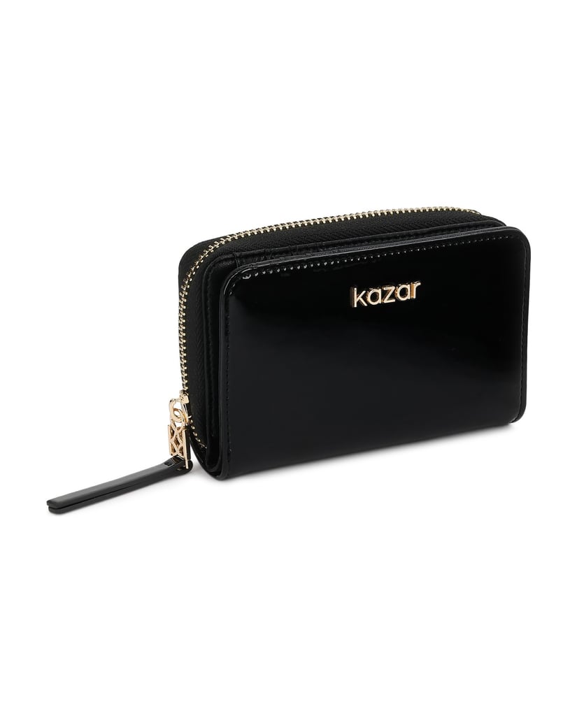 Kazar-Classic-small-wallet-in-black-patent-leather-černá