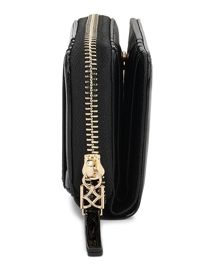 Kazar-Classic-small-wallet-in-black-patent-leather-černá