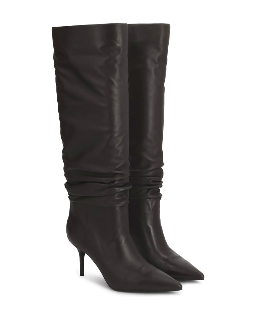 Kazar-Dark-brown-Genuine-leather-high-boots-on-a-high-stiletto-heel-with-a-creased-upper-hnědá