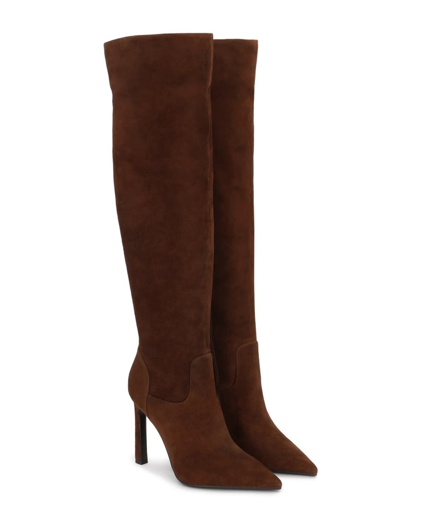Kazar-Light-brown-suede-over-knee-boots-with-heels-velbloudí