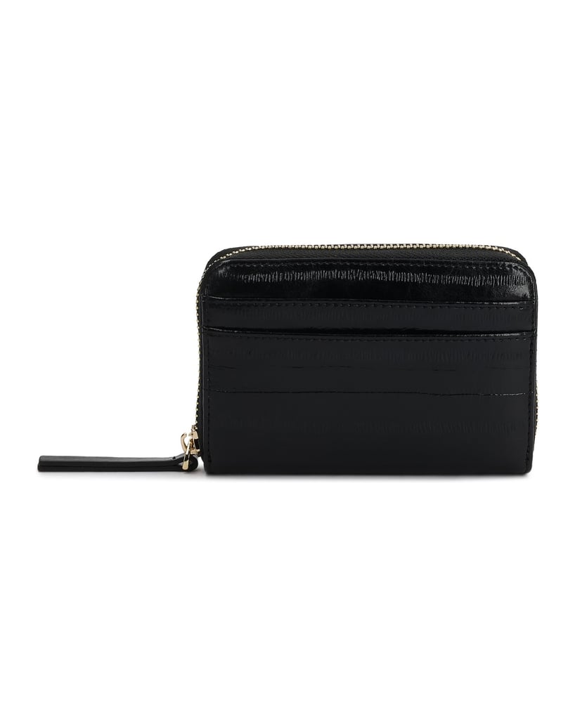 Kazar-Gold-logo-compact-zip-wallet-černá
