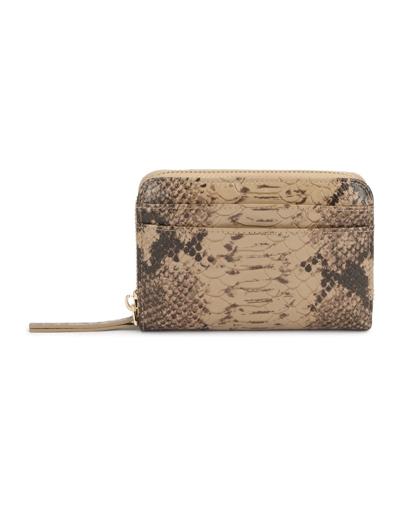 Kazar-Beige-and-brown-embossed-leather-snake-wallet-béžová