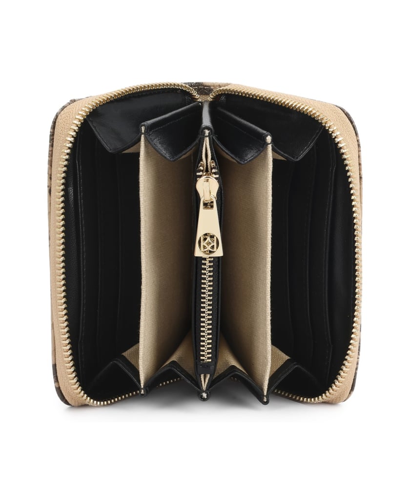 Kazar-Beige-and-brown-embossed-leather-snake-wallet-béžová