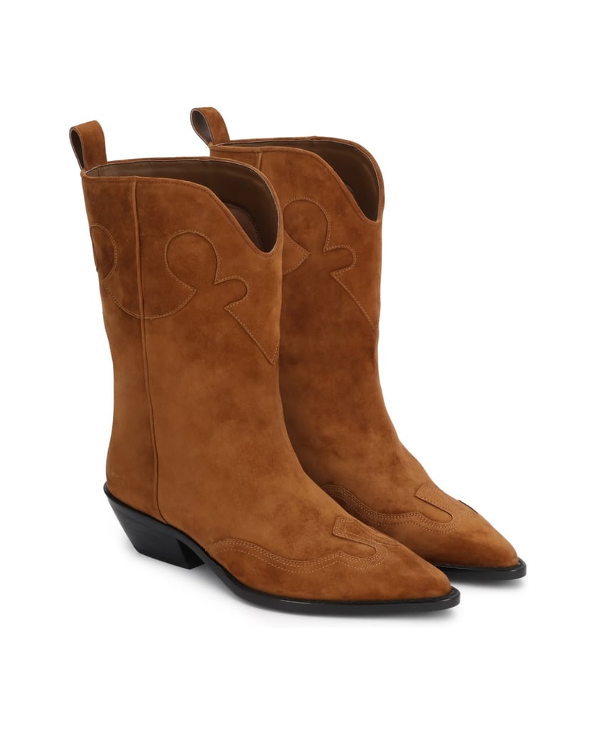 Kazar-Brown-suede-western-booties-hnědá