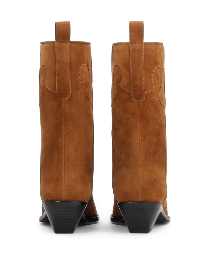 Kazar-Brown-suede-western-booties-hnědá