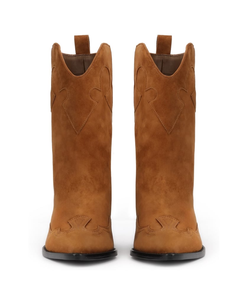 Kazar-Brown-suede-western-booties-hnědá
