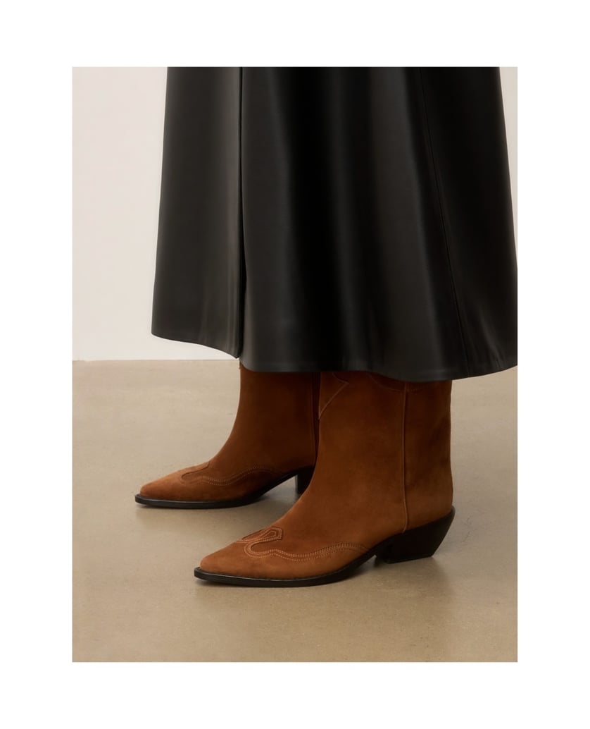 Kazar-Brown-suede-western-booties-hnědá